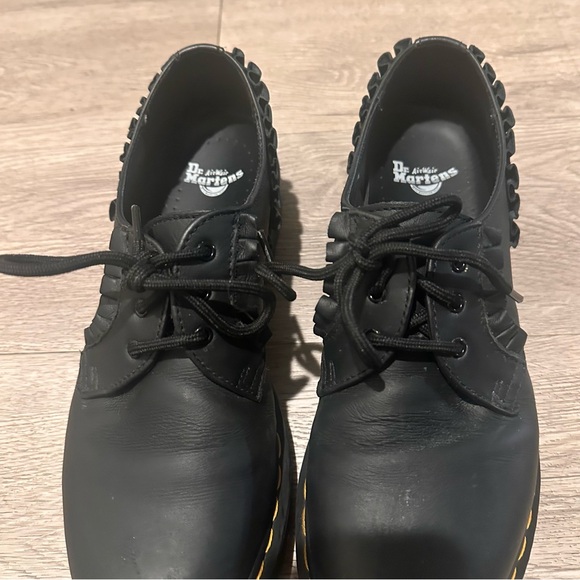 Dr. Martens ruffle oxford loafers size 9 black leather - Picture 7 of 9